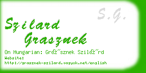 szilard grasznek business card